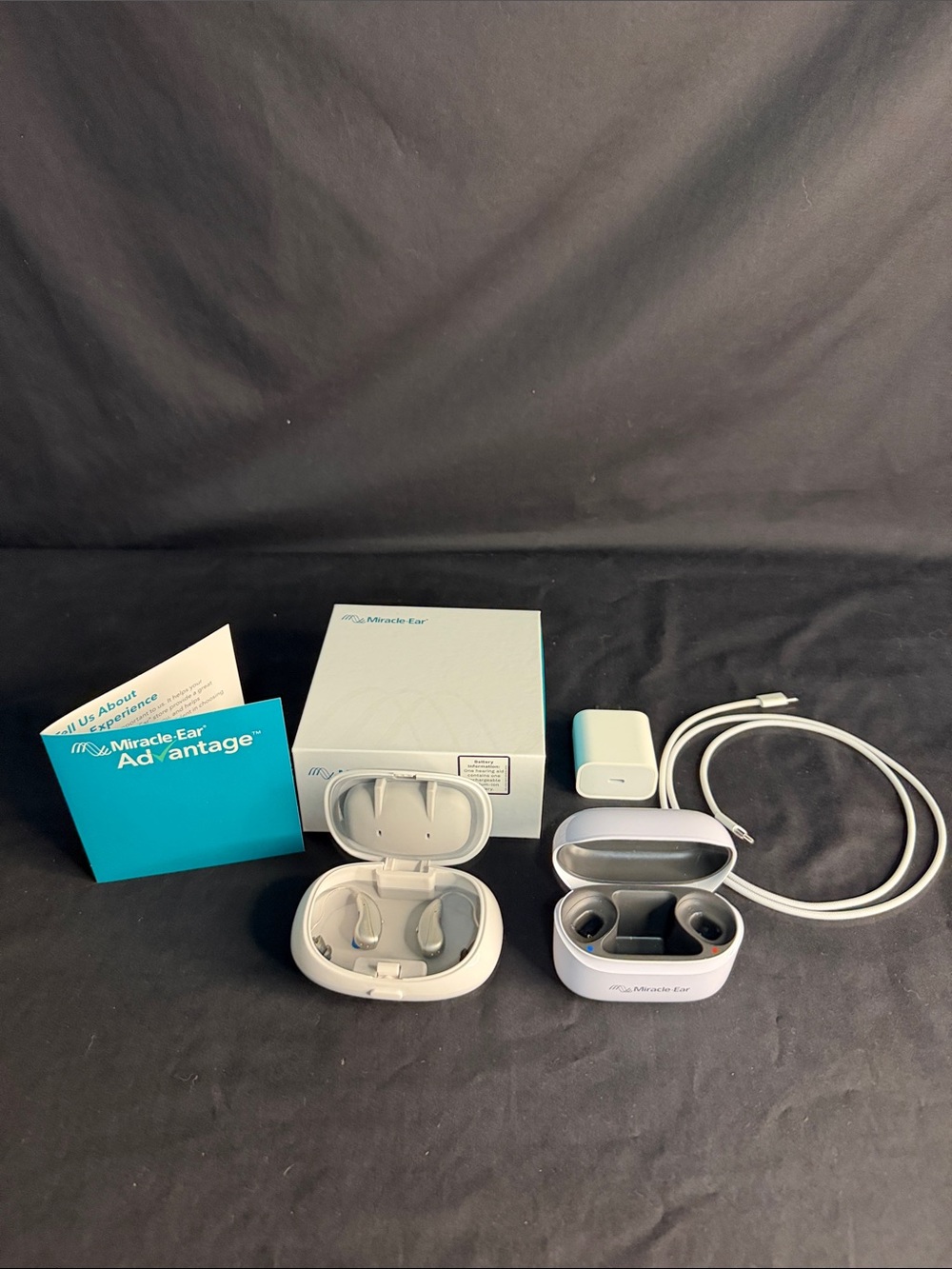 Miracle White Wireless Earbuds & Charging Case Bundle